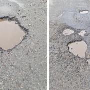 Some of the many potholes in Chatteris