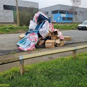 The fly tipping in Eaton Socon.