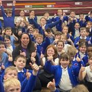 World Champion and Olympic medalist, Beth Tweddle visited Middlefield Primary Academy in St Neots.
