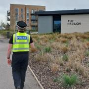 Cambridgeshire Police officers have been on patrol in Alconbury Weald.