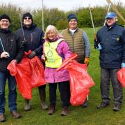 Huntingdon Cromwell Rotarians at the litter pick.