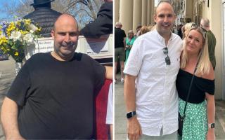 Danny Pearce, before and after losing almost six-and-a-half stone.