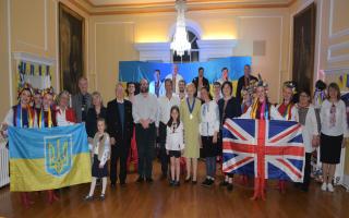 Hundreds stood united for peace and were treated to live music as Huntingdon's outgoing Mayor David Cole and the town council hosted a Ukrainian benefit evening.