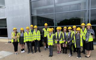 Students visited the recycling centre at Waterbeach.