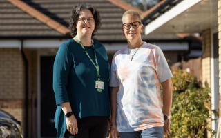 Heidi Wells (right) with Claire Adshead from the Macmillan Deaf Cancer Support Project, which has been running for one year.
