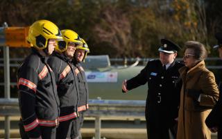 Her Royal Highness The Princess Royal visiting the new Huntingdon Fire Station and Service training centre