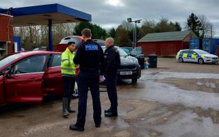 Police officers visited hand car washes across Huntingdonshire to combat modern slavery.